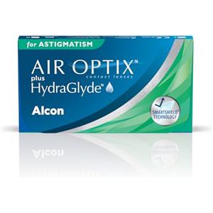 Alcon Air Optix plus HydraGlyde Toric | 6 pz | cil -0.75 | Asse 90 | -0.25 dpt | Lenti a contatto mensili morbide per l'astigmatismo. Comfort constante dal giorno 1 al giorno 30. CB 8.7 mm e DIA 14.5 mm