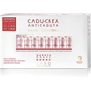 Labo Crescina Cadu-Crex Anti Caduta Rapid Intensive Caduta Grave Donna Trattamento per Capelli Diradati 40 fiale