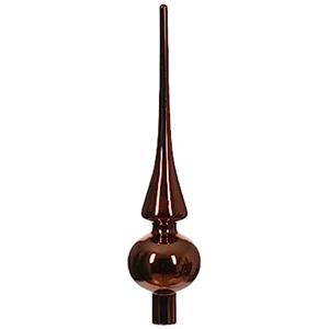 Kaemingk Punta per Albero di Natale in Vetro - Altezza 26 cm, Diametro 6 cm - Colore Marrone Caffè, Cioccolato, Rame, Cannella