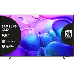 Samsung QLED 4K Vision AI Smart TV 55'' QE55Q6FAAUXZT, Q4 Lite Processor, 4K AI Upscaling, Art Store, OTS Lite & Adaptive Sound, Metal Stream Design, PACCHETTO INTRATTENIMENTO, 2025