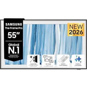 Samsung 55" QE55LS03HWUXZT The FramePro Neo QLED 4K Glare Free ArtMode 2026 | Modern Frame Design, Wireless One Connect, Dolby Atmos & Q-Simphony, Alexa Built-in,pacchetto intrattenimento