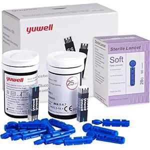 yuwell Strisce Reattive per il Glucometro 582 & 710, 50 Pezzi (Solo per yuwell Glucometro di Modello 582 & 710)