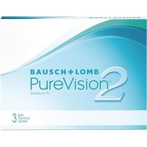 PureVision 2 HD Lenti a Contatto Correttive Mensili 3 Lenti -0.25 D | Bausch + Lomb, Lenti a Contatto Mensili Sferiche, CB 8.6 mm DIA 14 mm (Negative)
