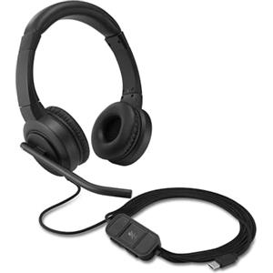 Kensington H1000 Cuffia On-eEar USB-C con Audio HD, Microfono con Cancellazione del Rumore, Luci LED e Driver da 40 mm con Modalità "Plug & Play" Universale