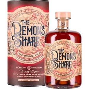 The Demon's Share Rum, 700ml, Note Vanigliate, Speziate e di Cuoio, Rum Scuro Artigianale di Panama, Invecchiato 6 Anni in Botti di ex Bourbon Americano, Confezione Regalo con Astuccio, 40% Vol.