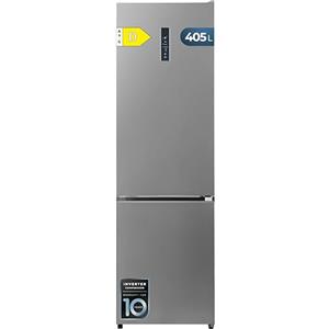 Cecotec Frigorifero Combinato No Frost 405 L Bolero CoolMarket Combi 405 MC Inox D. Altezza 200 cm, Larghezza 59,5 cm, MetalFlex Cooling, Freshness Flex, Ultra Silenzioso, Sistema ADF+, Inox