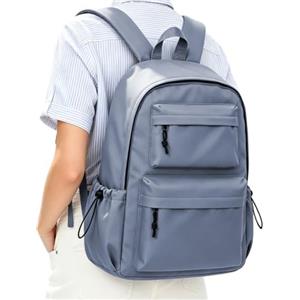 HYC00 Zaino scolastico secondario per ragazze adolescenti ragazzi impermeabile 14 zaino per laptop borsa per donne uomini zaino casual da viaggio per studenti universitari borsa da lavoro, C02-blu