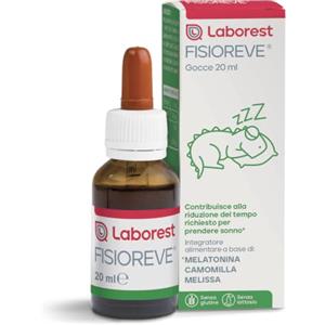 Laborest | Fisioreve 1 mg | Gocce 20 ml | Sonno e Benessere | Integratori per Bambini | Melatonina, Melissa e Camomilla per Relax, Riposo e Routine Serale