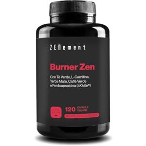 Zenement Brucia Grassi con Yerba Mate 450 mg e aXivite, 9 Ingredienti Attivi | 120 Capsule Vegane, 40 Giorni, Tè Verde, L-Carnitina, Caffè Verde, Guaraná, Pepe Nero, Vitamina B6 e Cromo, Zenement
