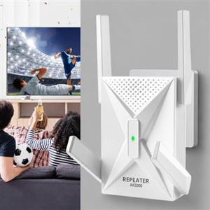 MEETOWN Amplificatore WiFi 6, 3000Mbps Ripetitore WiFi con porta LAN Ethernet | per Casa, 5GHz fino a 2400m, 2,4GHz fino a 600m,