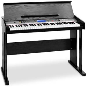 Schubert Carnegy-61 - Tastiera, Keyboard, 61 Tasti, Touch Sensitive, 100 ritmi, 136 Strumenti, 8 Canzoni Demo, Casse Stereo, Registrazione, Learning Function, Uscita Line, Midi, Nero
