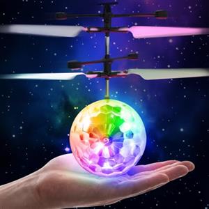 LQTSLFM Palla Volante LED, Palla Volante RC Elicottero Telecomandato con Luce LED | Palla Volante Luminosa, Palla per Elicottero a Induzione a Infrarossi Drone per Compleanni, Natale e feste