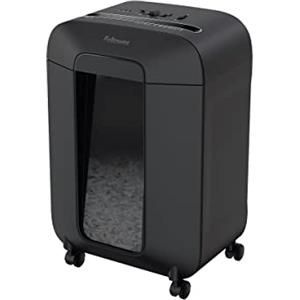 Fellowes distruggi documenti a frammento LX85, 12 fogli, per casa e piccolo ufficio, uso personale, cestino da 19 litri, distruggidocumenti con tecnologia Safesense, nero