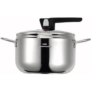 Inoxriv Pentola a Pressione 5 Litri, ø 20 cm, Acciaio Inox 18/10 | Fondo Triplo Strato Termodiffusore, Adatta per Induzione e Gas, Cottura Rapida, Made in Italy