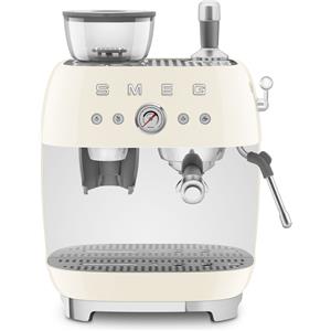 Smeg Macchina per Caffè Espresso Manuale con Macina Caffè Integrato 50's Style EGF03CREU