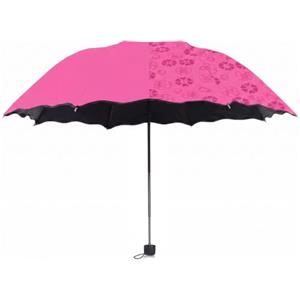 Vinuwu Ombrello da sole UPF 50+, protezione UV, SPF 50, compatto, leggero, pieghevole, da donna, cambia colore, floreale, per sole e pioggia