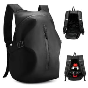 HYC00 Zaino Moto Impermeabile Uomo Donna, Zaino per Casco da Moto | Leggero Zaino Porta Casco da Moto Zaini da Viaggio Zainetto da Ciclismo Grand Zaini da Hiking per Outdoor Campeggio,A-Nero WU