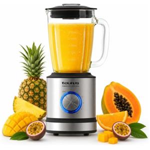 Taurus - Frullatore a bicchiere 1600W, 1,75 L, Trita ghiaccio, 6 lame in acciaio inox, Funzione Turbo