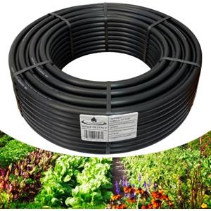 acquaverde | Tubo in Polietilene Ø 20 mm PN6, Rotolo da 25 mt a Bassa Densità PE-BD per Irrigazione di Campi, Orto, Giardino e Sistemi Irrigui, Resistente a Raggi UV e Fertilizzanti - Orto Facile