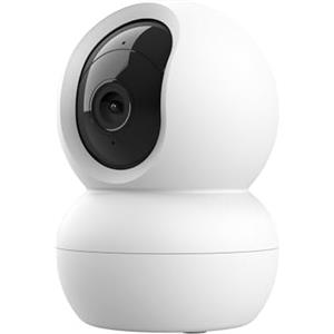 Trust SMARTCAM-2800 Telecamera Wifi Interno 360° con Visione Notturna | Sirena e Microfono Integrati, Rilevamento Umano, Videocamera Sorveglianza con App, Casa Intelligente, Bianco