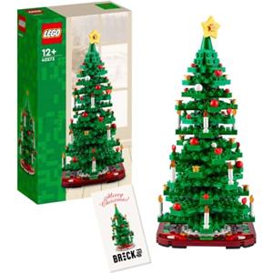 BRICK Flip Lego - Albero di Natale per il tuo villaggio di Natale (40573) con sacchetto regalo natalizio, Set Christmas Tree con pupazzo di neve