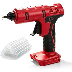 JOJOCY Pistola per colla a caldo senza fili compatibile con Milwaukee M18, pistola per colla a caldo con 20 bastoncini di colla da 11 mm, ideale per riparazioni, lavori manuali e progetti fai da te