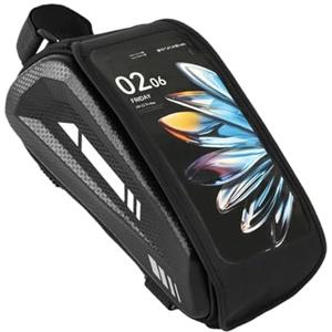 Genérico Borsa porta cellulare per bicicletta impermeabile con touch screen | Borsa per telaio della bicicletta per ciclismo, montagna, strada, città, spostamenti