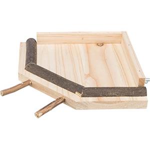 TRIXIE Uccello 51698 - Accessorio per gabbia, con barre, in legno, 19 x 19 cm