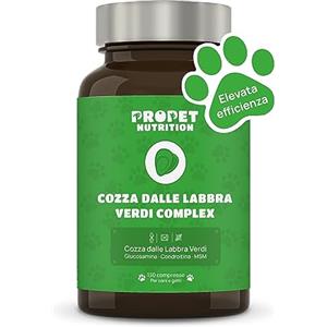 PROPET NUTRITION Integratore Articolazioni Cani e Gatti. Cozza dalle Labbra Verdi, Glucosamina e Condroitina. Alta Concentrazione. Antifiammatorio. 130 Compresse Insapore. Supporta la Mobilità. Condroprotettori Cane
