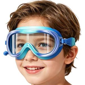Générique Occhialini da nuoto per bambini Maschera acquatica anti-appannamento ampia | Occhiali Da Piscina Con Cinghia Regolabile Per 3-14 anni lago parco acquatico