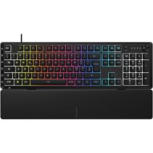 CORSAIR SKIFF 100 PLUS Tastiera da Gioco RGB Cablata Silenziosa - IT, Nero | QWERTY IT, 6 Tasti Programmabili, Resistente a Polvere e Schizzi IP53, Tasti Reattivi, Manopola Multimediale