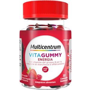 Multicentrum Vitagummy Energia Integratore Adulti Frutti Rossi 30 Cpr | con Vitamina D, B6, B12, D e Biotina