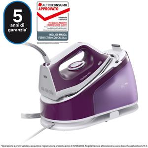 Braun CareStyle 1 Pro Ferro da stiro con caldaia, Piastra con tecnologia FreeGlide3D, 2200W, 1,7L, Viola (IS1514VI)