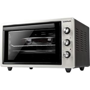 G3 Ferrari G10153 Forno Elettrico Ventilato, Raggiunge fino a 300° C, 5 modalità di cottura, 1400 W, Vetro doppio, Timer 90 min, Accessori inclusi, Argento Nero