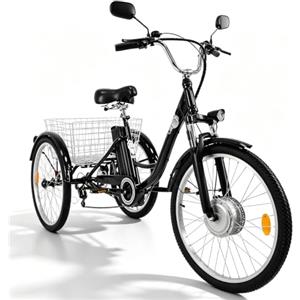 MUXIN M300 triciclo elettrico per adulti con motore brushless da 250W, batteria rimovibile da 36V18Ah/22.5Ah triciclo elettrico ideale per gli anziani che si spostano in citt