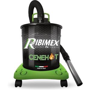 Ribimex Aspiracenere Elettrico Cenehot per Ceneri Calde fino a 40 Gradi, con Filtro HEPA Speciale, Bidone da 18 L, Potenza 950 W, Ideale per Stufe, Caminetti e Barbecue - PRCEN008
