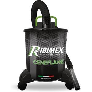 Ribimex Aspiracenere Elettrico Ceneflame, 18 L, Funzione Soffiante,1200 W | Filtro HEPA Lavabile, Ideale per Aspirare Ceneri Fredde di Stufe, Caminetti e Barbecue, PRCEN007