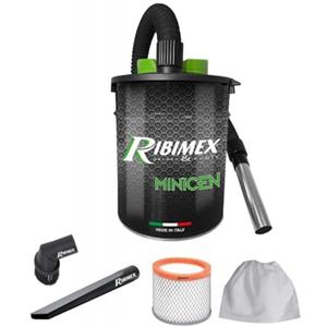 Ribimex Aspiracenere Elettrico Minicen Speciale Pellet con Accessori, 800 W | Aspiratore da 10L, Filtro HEPA Lavabile, Ideale per Aspirare Ceneri Fredde da Stufe a Pellet, Accessori Inclusi, PRCEN011/KIT