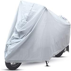 Mikiuly Telo Coprimoto Impermeabile da Esterno Interno, per Moto, Resistente a Polvere/Pioggia/Vento/Foglie/anti UV, 240x140cm