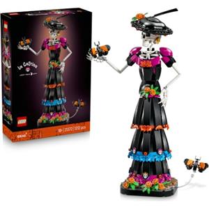 LEGO Ideas La Catrina 21372 | Set per adulti, kit di modellismo, action figura di scheletro con fiori finti e farfalle monarca, idea regalo, 1212 pezzi