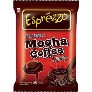 ESPREZZO Caramelle al Caffe Moka con Ripieno, 150 g - 50 Pezzi | Caramelle ripiene al gusto espresso - snack dolce tascabile, ideale come regalo per gli amanti del caffè