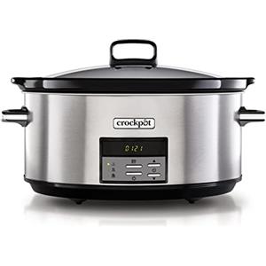 Crock-Pot CSC063X Slow Cooker digitale countdown 7,5 lt fino a 10 persone | Dotata di timer countdown, 2 modalità di cottura Low e High e mantenimento in caldo
