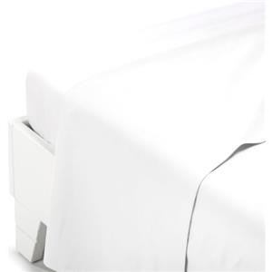 Caleffi Set 12 Lenzuola Sopra Matrimoniali 100% Cotone 240x300 Bianco | senza angoli, tinta unita, lunghezza 300 cm per un rimbocco ampio, adatto ad asciugatrice, per hotel, B&B e agriturismi