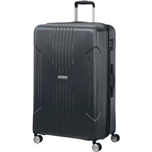 American Tourister Tracklite Trolley da stiva, 78 cm | Nero, trolley rigido espandibile, 78H x 50W x 30D cm, 120 L, 4.4 kg, con lucchetto TSA e ruote girevoli scorrevoli