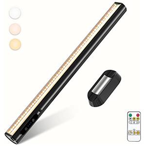 bravzurg Lampada da Tavolo Ricaricabile,4000mAh con Telecomando e Magnetica,Cucina | Lampada da Scrivania Senza Fili,Luce LED Sottopensile,Luci Tavolo Ricaricabile,per Armadio,Specchio Bagno,Muro,Monitor