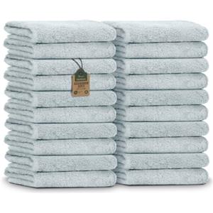 NatureMark Asciugamani Ospite - Confezione da 20 (30x50 cm), 100% Cotone, Certificati OEKO-TEX, Morbidi, Assorbenti e Facili da Lavare - Per Bagno, Ospiti & Spa - Blu Primaverile