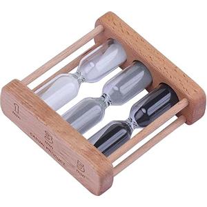 Yjemle Clessidra creativa in legno da 1/3/5 minuti con sabbia, timer per la decorazione della casa, strumenti da cucina, regalo per bambini, termometri e timer in stile semplice, utensili da cucina e gadget
