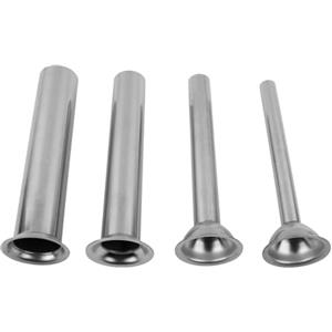 Generic 4 tubi di riempimento per salsicce in acciaio inox, ugelli per tritacarne elettrico manuale, dimensioni 15 mm, 19 mm, 22 mm, 28 mm, per salsicce fatte in casa e utensili da cucina (5,4 cm)
