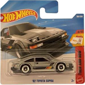 Hot Wheels - '82 Toyota Supra - Then and Now 8/10 - JJK28 - Short Card - Argento - Mattel 2026 (190/250) - Auto sportiva giapponese - 1:64 - Modello con licenza ufficiale