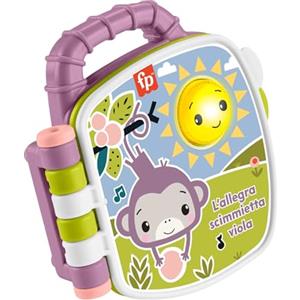 Fisher-Price Libro delle canzoncine della Scimmietta Viola, Lingua Italiana | Giocattolo con luci, musica e suoni, per bambini dai 6 mesi